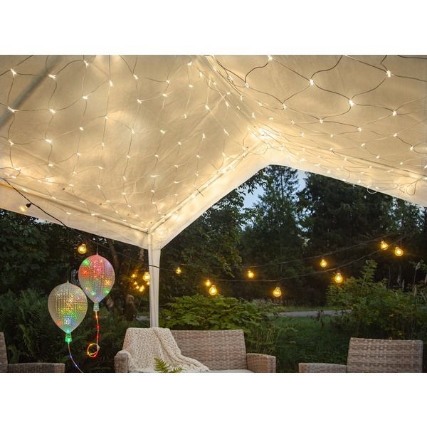 System LED Extra, Lichternetz, 300x300cm - Weiss, Warmweiss
