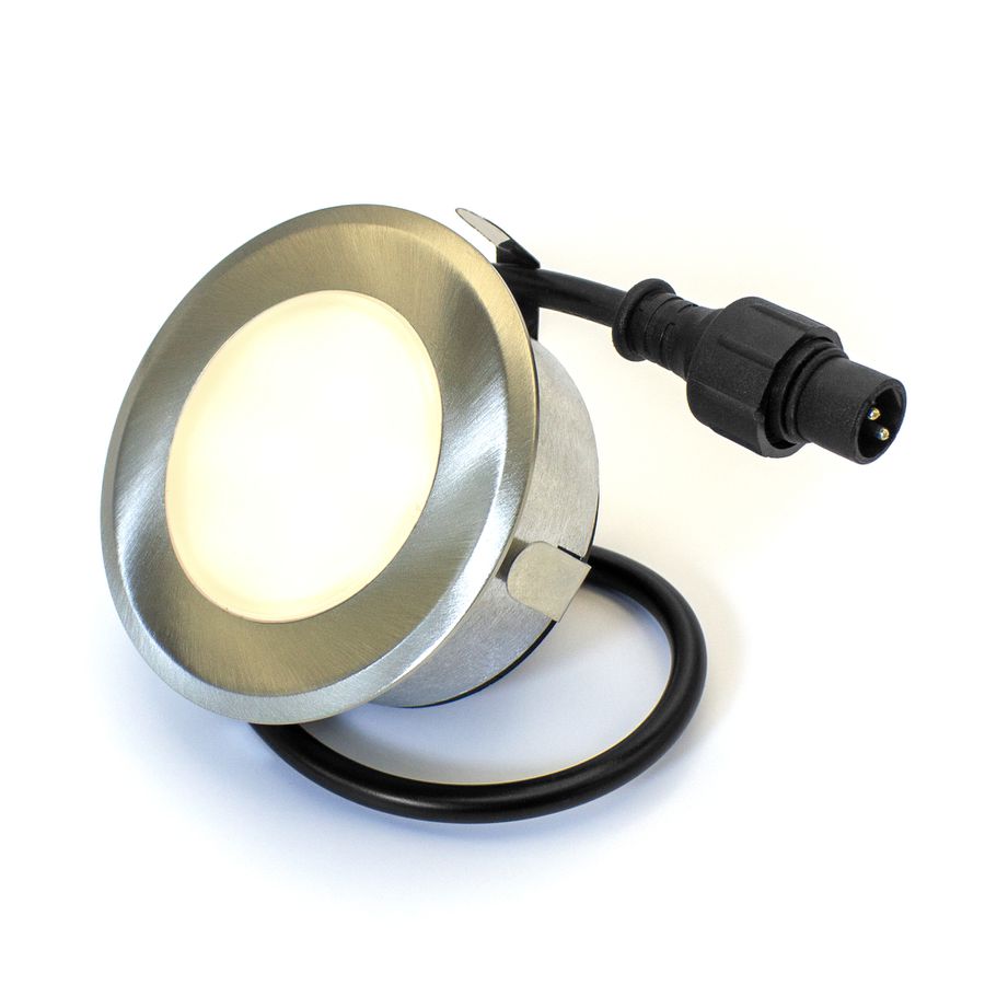 Playlight 24V Bodeneinbauspot 69mm - 24V DC, 1.2W, 70lm, 3000K, IP67, edelstahl