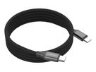 Magnetisches Kabel USB Typ-C auf USB Typ-C - 120 cm,  schwarz