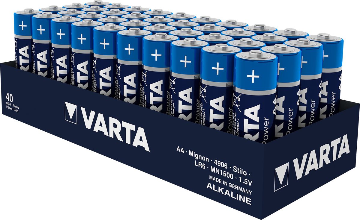 VARTA LONGLIFE POWER AAATRAY40 - LR06, 1.5V, 1Stk = 40 Stk (Bulk a 10x 4er)