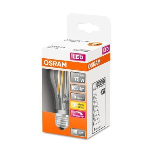 LED Leuchtmittel Retrofit CLASSIC A DIM 75 CL 9 W/2700 K E27 - E27, 1055lm, 2700K, 9W, 230V