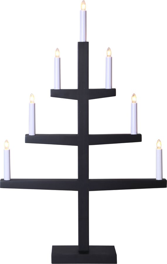 Kerzenleuchter Tripp - IP20, Schwarz, Warmweiss