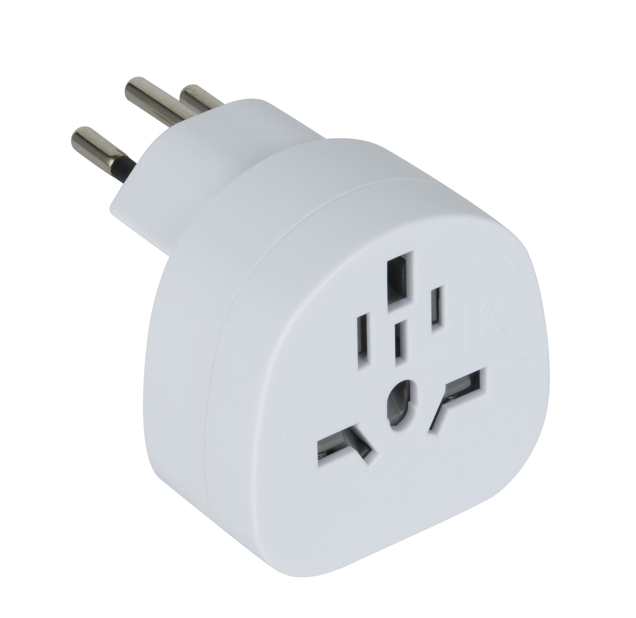 Reiseadapter World to Switzerland, weiss - Out: CH In: IT, BRA, UK, USA/Japan Typ A/B, AUS/China