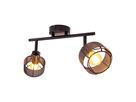 2er Deckenleuchte Spot Foro schwarz golden - E14, 80W, IP20