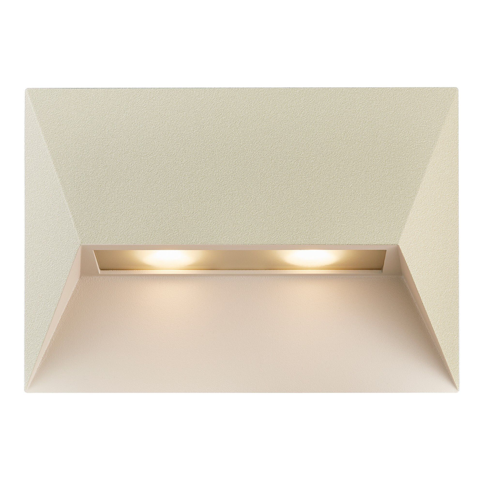 Wandleuchte PONTIO 27 - 2xGU10 (exkl.), max.2x25W, IP54, sand, dimmbar (optional Leuchtmittel), L=150mm,B=150mm, H=190mm