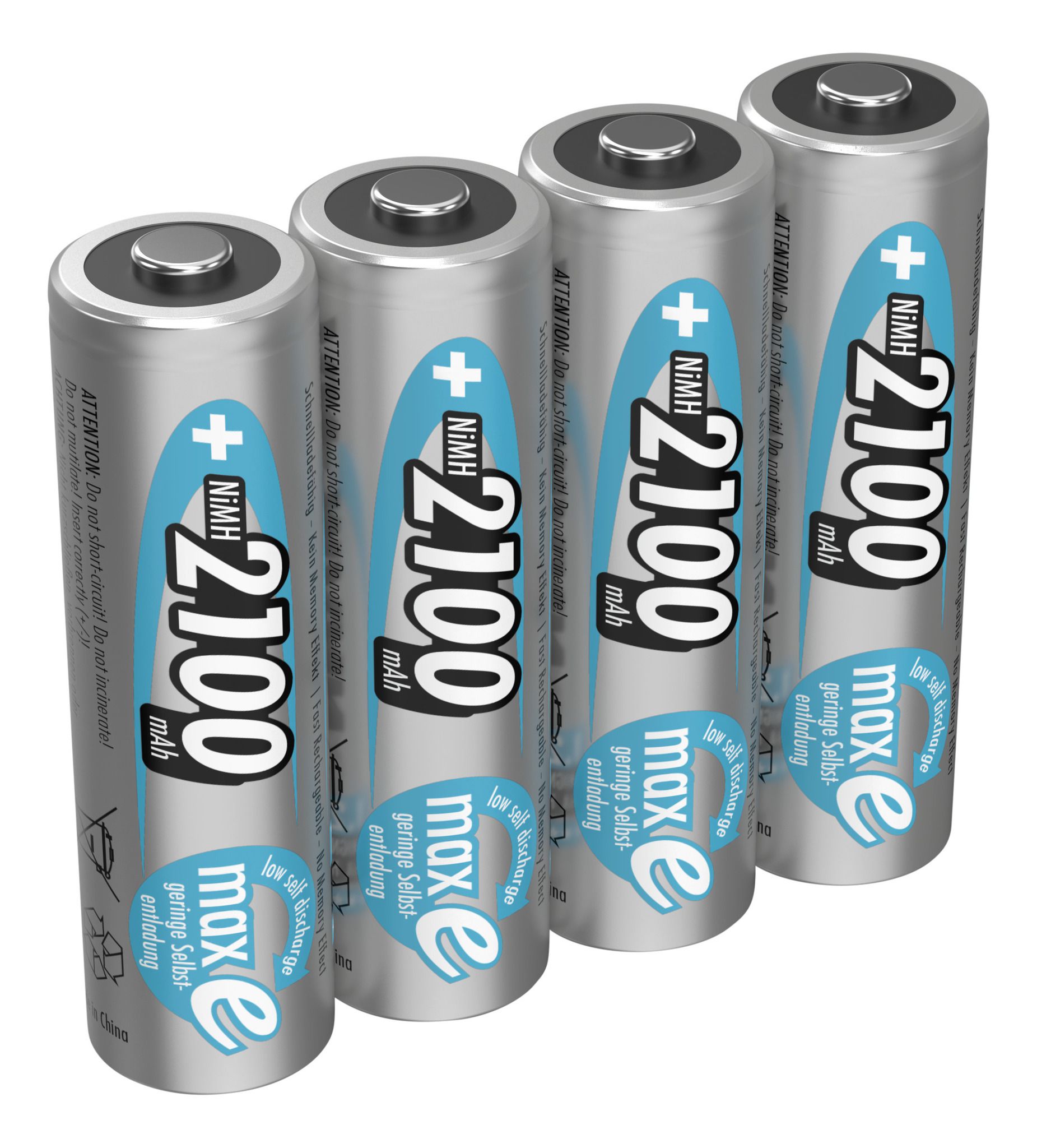 NiMH Akku Mignon AA 2100 mAh maxE - 4er Blister