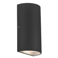 LED Wandanbauleuchte Rold Round - 2X5W , 2x350lm, 3000K, IP54, CRI 80, 2x125°, schwarz, nicht dimmbar, L=90mm, B=55mm, H=160mm