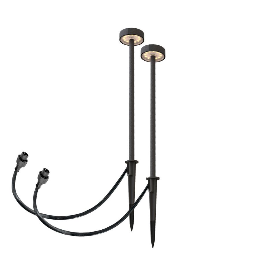 24V Erdspiess Wegleuchte Duopack - 24V DC, 2x1.5W, 2x150lm, 3000K, IP65, anthrazit