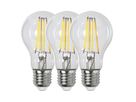 Trio-Pack S-Light LED Filament E27 Leuchtmittel (2700K) - E27, 7W, 806lm, 2700K, nicht dimmbar, D=60mm, H=105mm