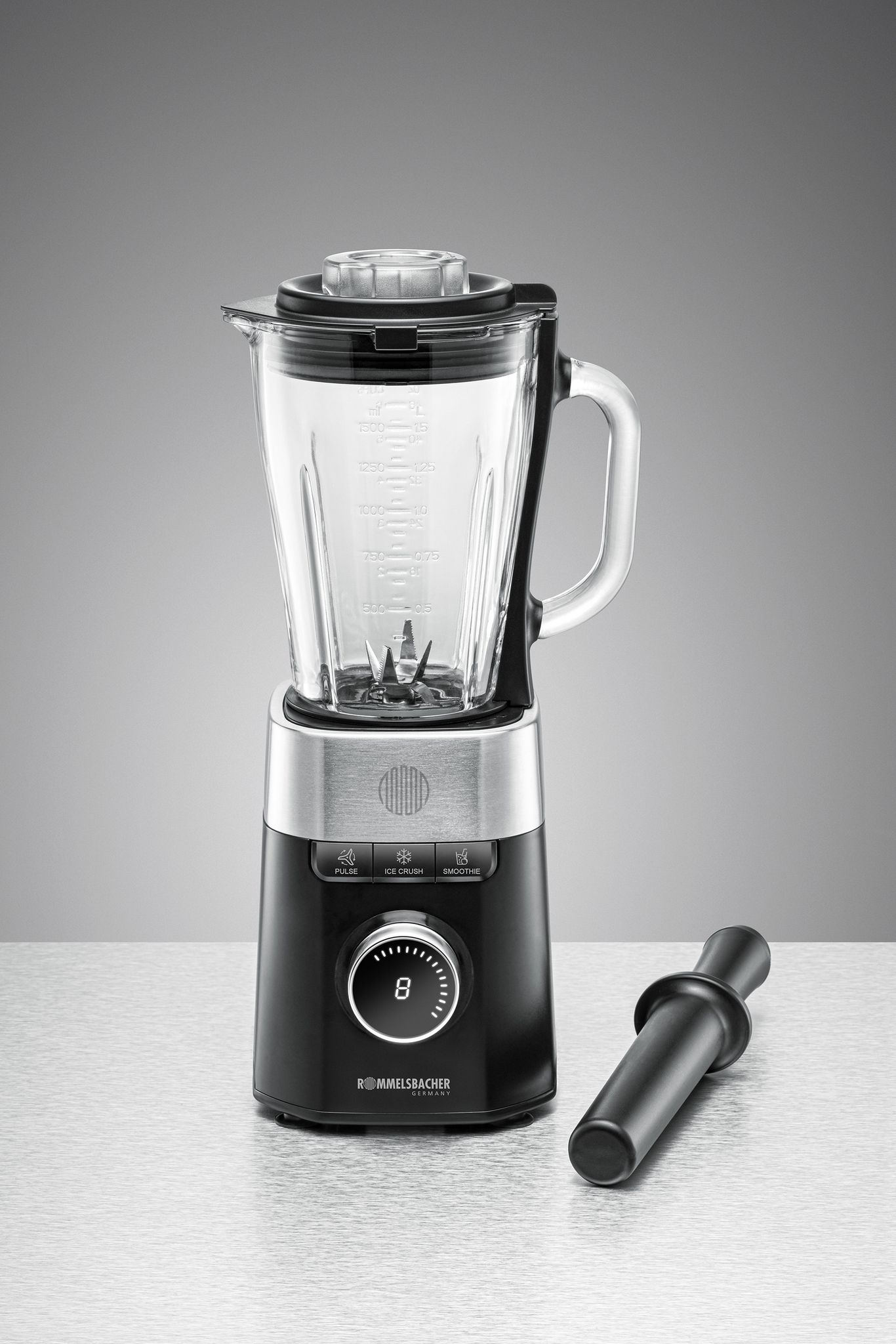 STANDMIXER MX 1260 - Standmixer, Glas/Edelstahl/schwarz, 1200W