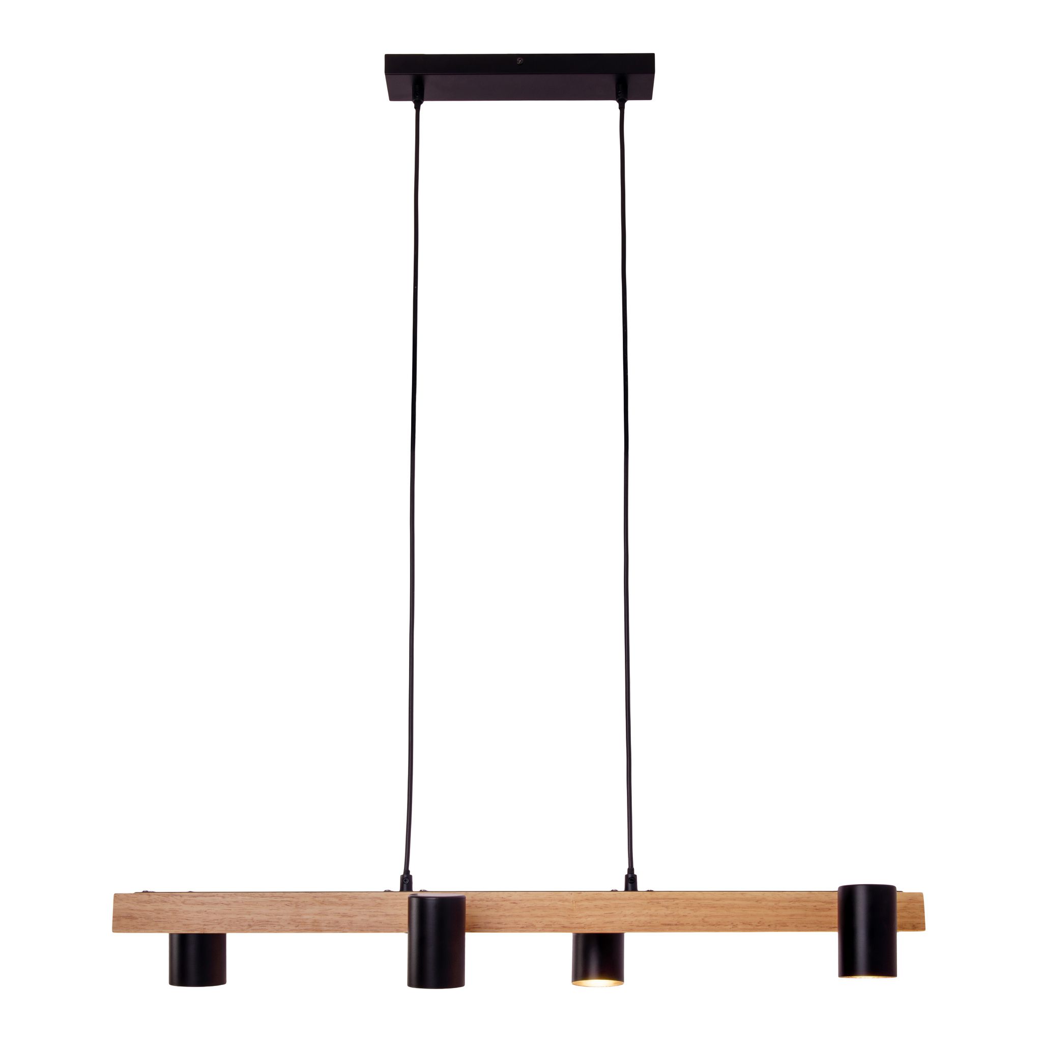 4er Pendelleuchte FRIDA schwarz L: 80 cm - GU10, IP20, 40W, 230V