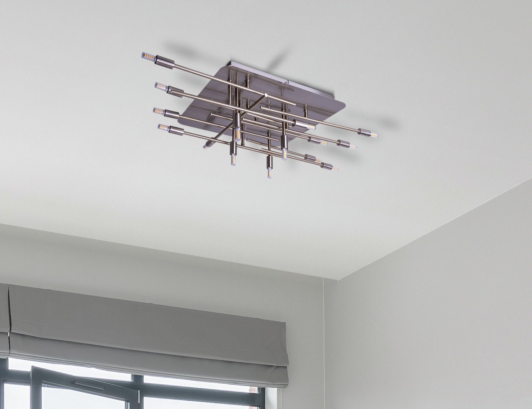LED Deckenleuchte ANCONA mit Hintergrundlicht L: 71 cm - G9, IP20, 10.2W, 230V