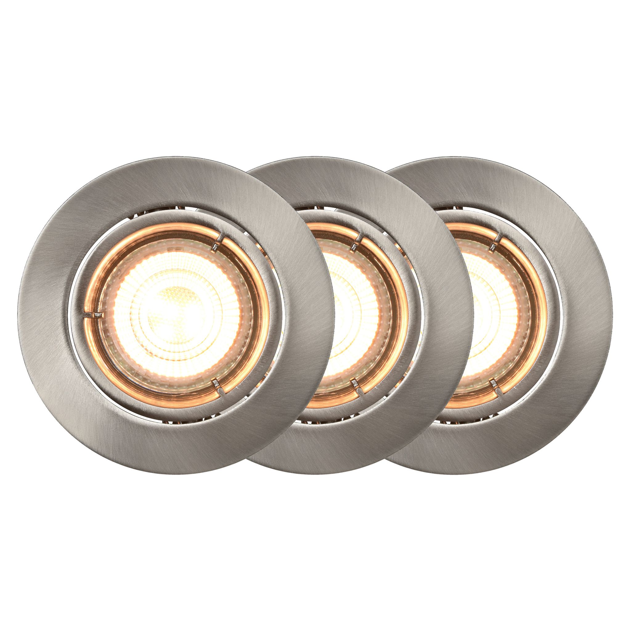 Carina, Smart, 3-Kit,Nickel - GU10, 2200-6500K, 345Lm