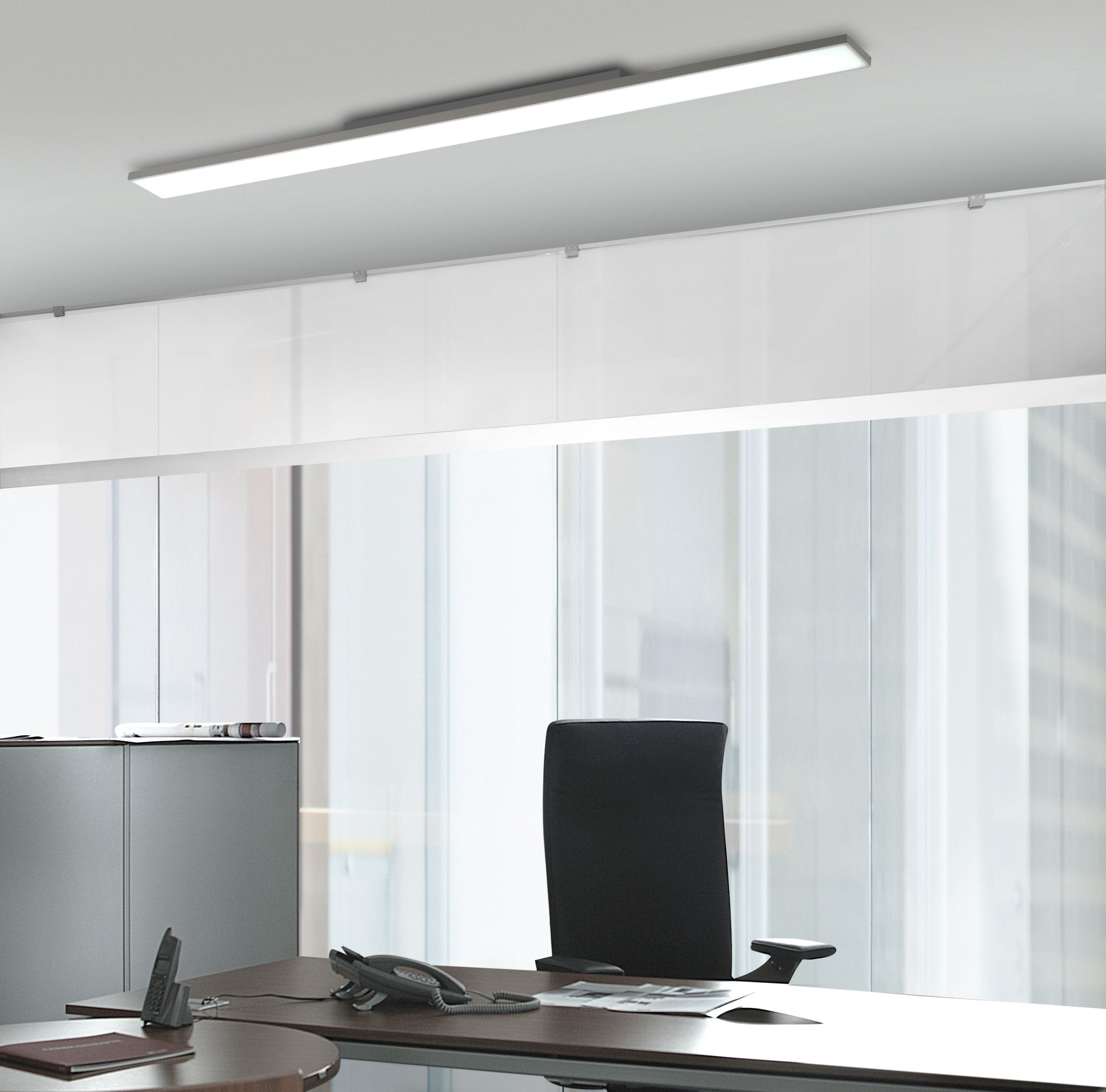 LED Panel-Deckenleuchte Carente l: 119,5cm rahmenlos - LED fest verbaut, 2700-6500K, warm-kaltweiss