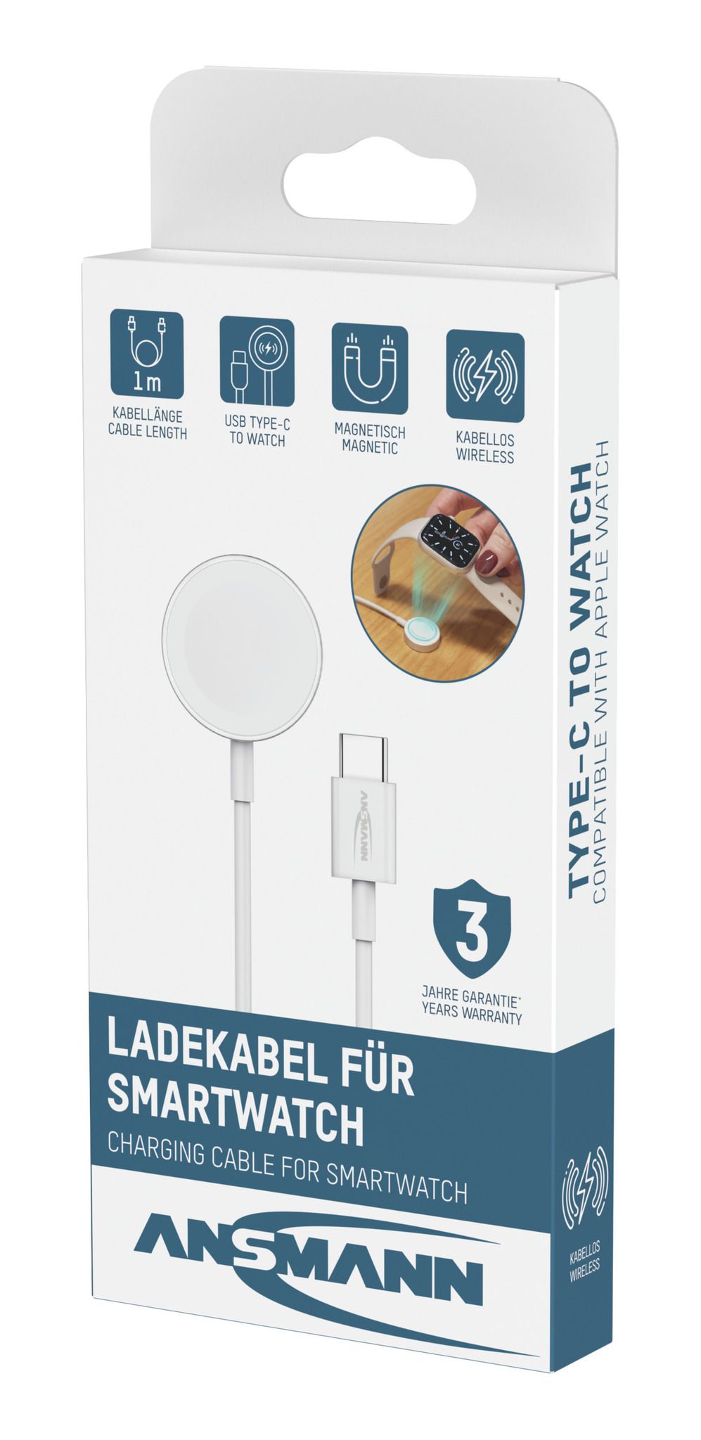 USB-C Ladekabel für Apple Watch , 100cm - USB-C Ladekabel für Apple Watch , 100cm