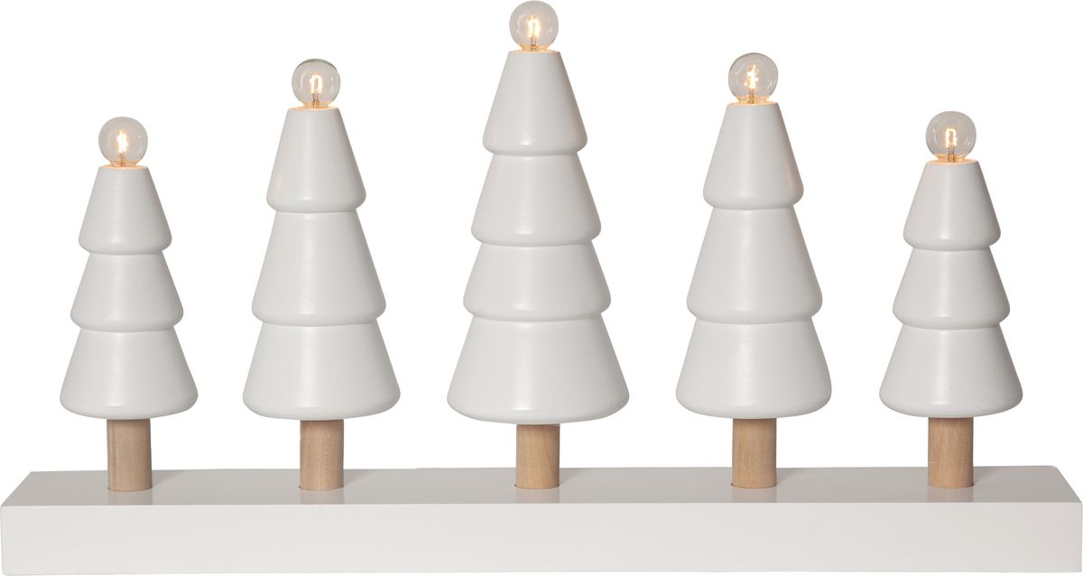 Kerzenleuchter SKOG - IP20, Weiss, Kaltweiss