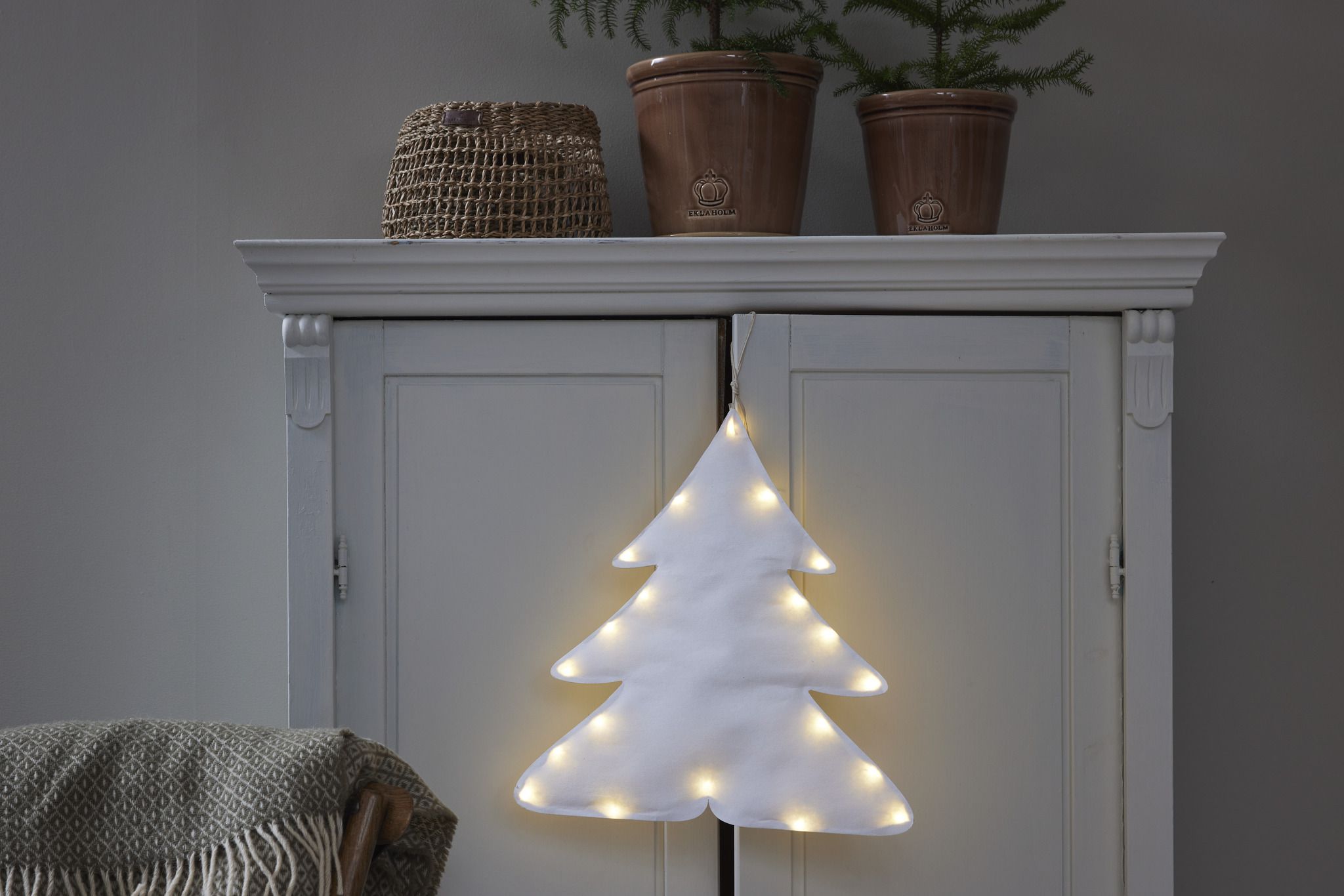 Hängende Decoration Milla - Indoor, Warmweiss, Weiss