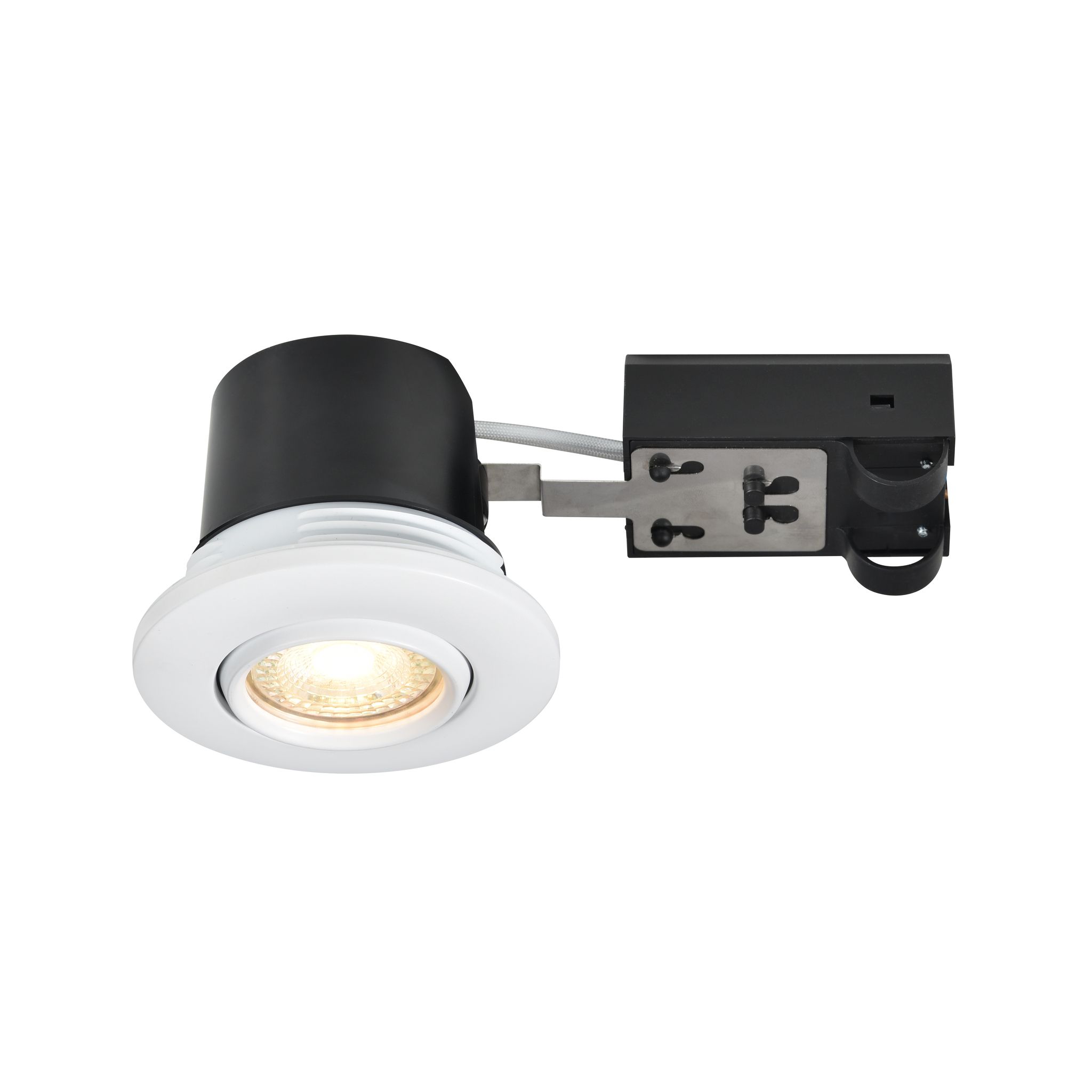 Einbaudownlight UMBERTO - GU10 (exkl.), max. 7.5W, IP44, weiss, optional (Leuchtmittel), D=79mm, B=96mm, H=66mm, BL=76mm