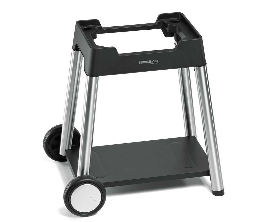Grillwagen  für BBQ 4000 - Edelstahl, Schwarz