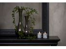 LED Pillar Kerze 2P Flamme Marble - Indoor, Grau, 9cm, Timerfunktion