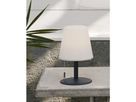 Tischleuchte Outdoor KRETA - Weiss, 26.5 x 16 cm, wiederaufladbar