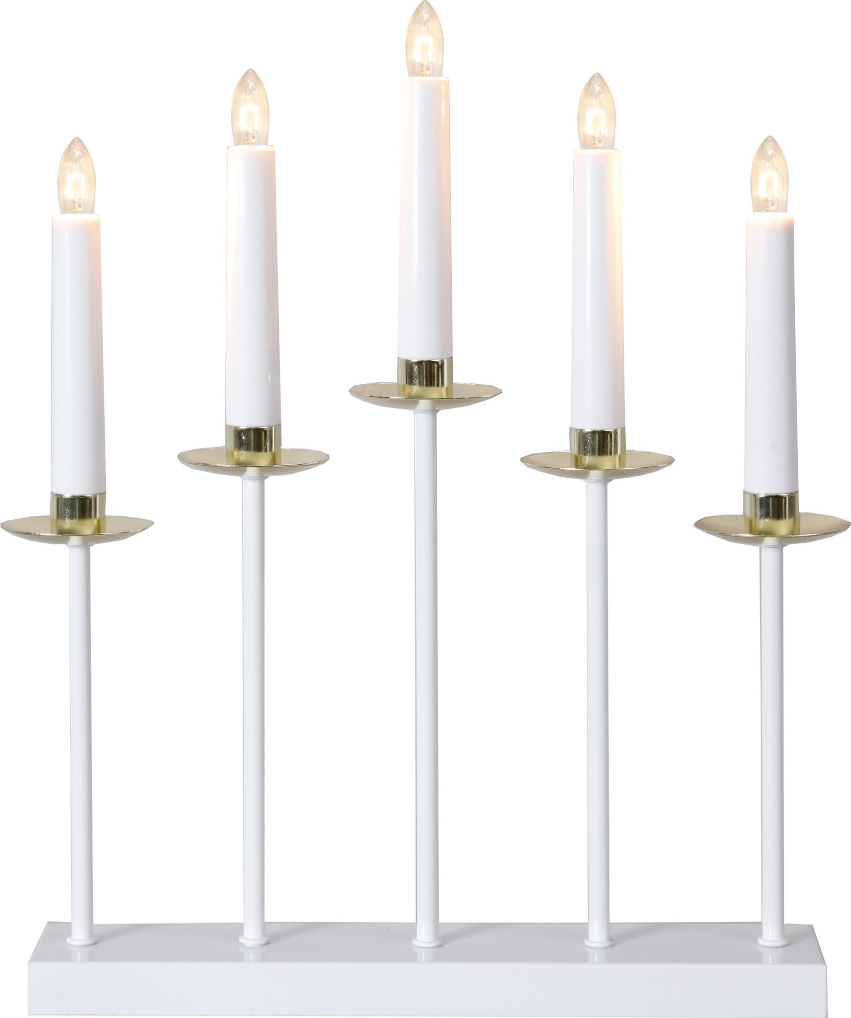 Kerzenleuchter Greta - IP20, Weiss, Warmweiss