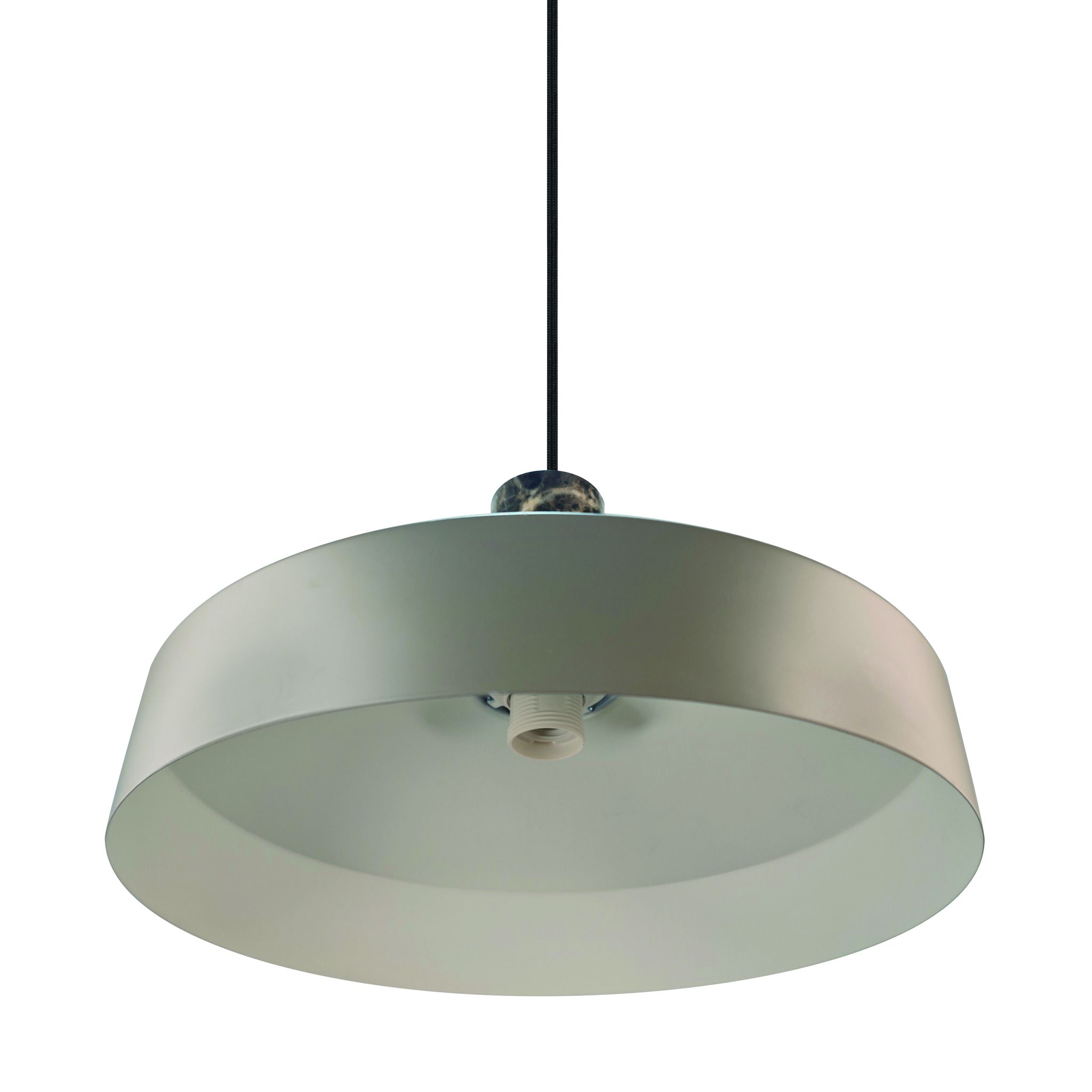Pendelleuchte Elvas Marmor Hellbraun - 60W, E27, IP20