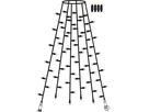 System 24 Extra, Baum-Lichterkette 6 Stränge, 28x180cm - Schwarz, Warmweiss