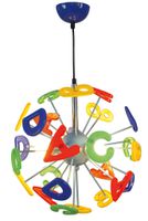 Kinderpendelleuchte Kizi d:40cm Buchstaben - IP20, E14, multicolor