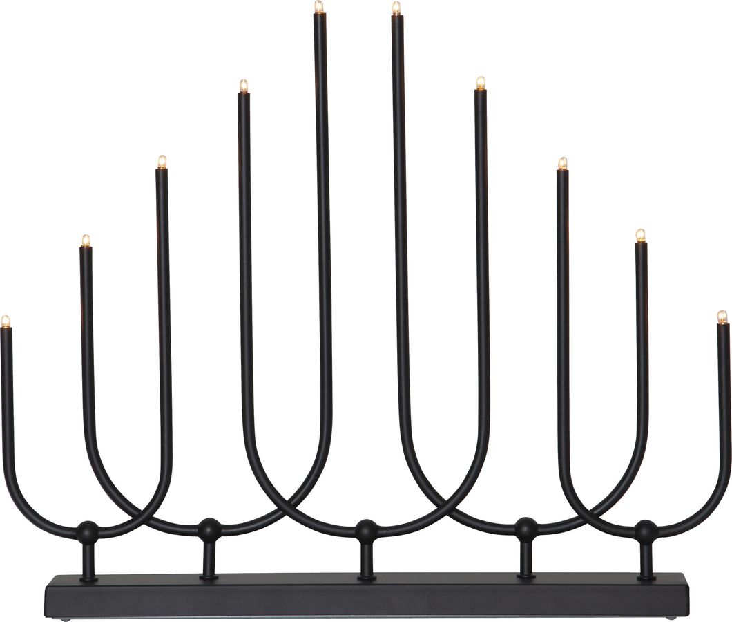 Kerzenleuchter Novum - IP20, Schwarz, Warmweiss