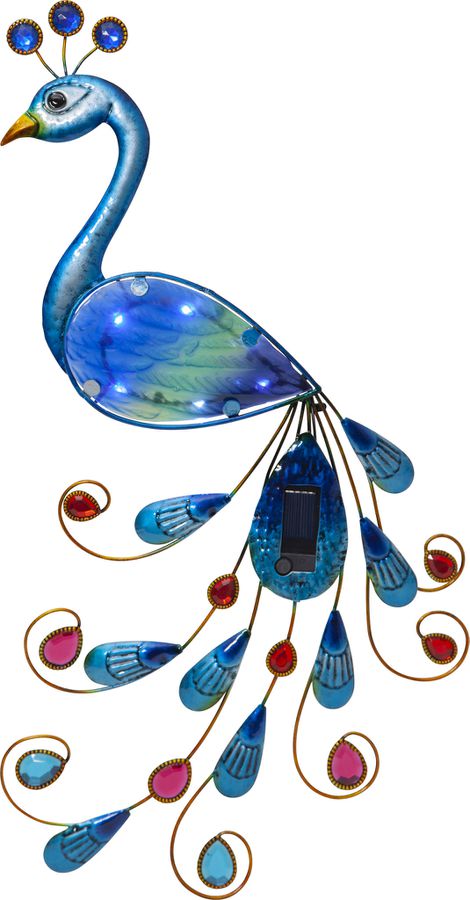 Solar Dekoration Peacock - Multi, Lichtfarbe Kaltweiss