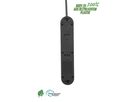 Steckdosenleiste Re:Life - 4x T13., 1.8m Kabel, schwarz