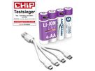 NiMH batteria ricaricabile Micro AAA 550mAh, 2er blister - 4er Kartonage