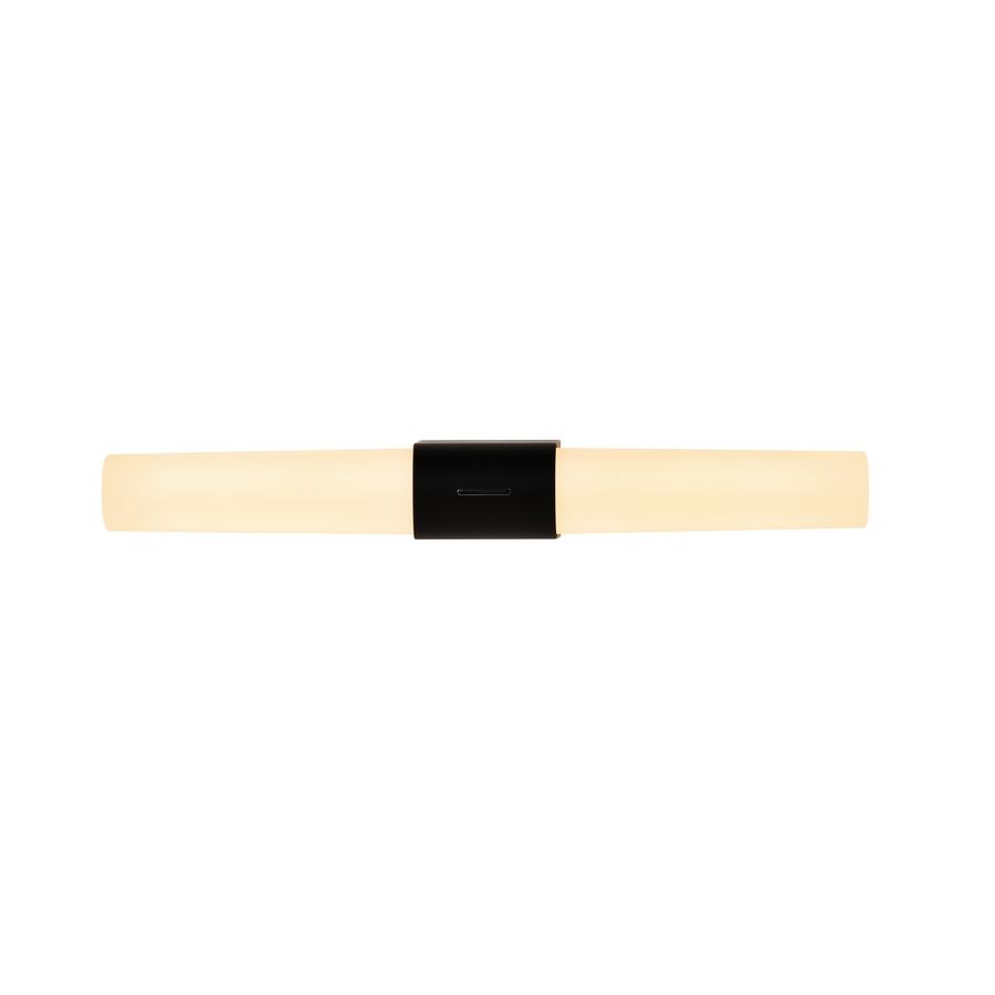 Helva Basic,  Doppel- Wandleuchte,Schwarz - LED Modul, 9W, IP44