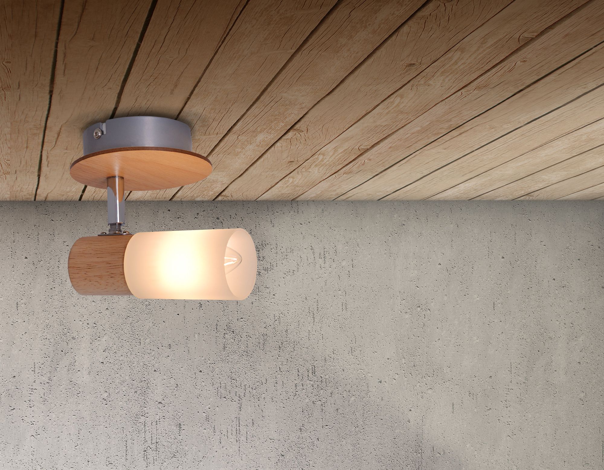 1er Wand-u. Deckenspot Todtnau - E14, 5W, IP20