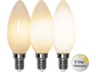 LED Leuchtmittel E14 C35 Opaque Filament RA90 3-step - E14, 380Lm, 2700K, 4W, 220-240VAC