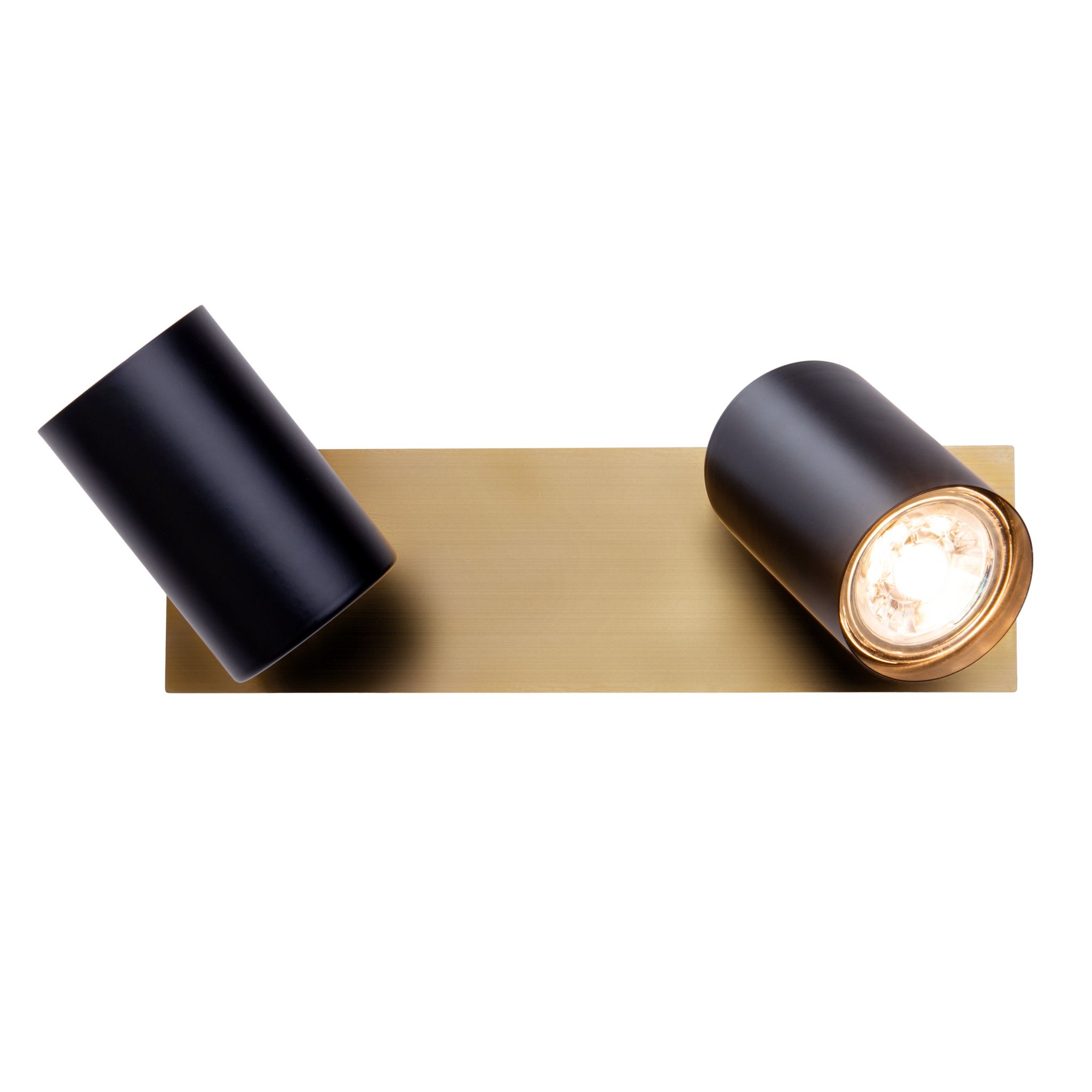 2er Wand- und Deckenleuchten FRIDA L: ca. 24 cm schwarz - GU10, IP20, 40W, 230V