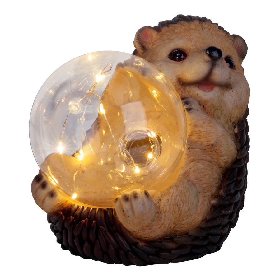 LED Solarleuchte IGEL H: 14,5 cm - IP44, 0.06W, Warmweiss