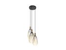 3er Pendelleuchte  WIRELLA  L: 48cm schwarz/gold - IP20, GU10, Schwarz-Gold
