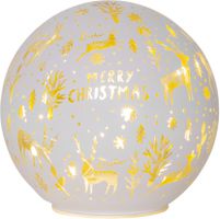 Glas Decoration MerryX-mas - IP20, Warmweiss, Weiss