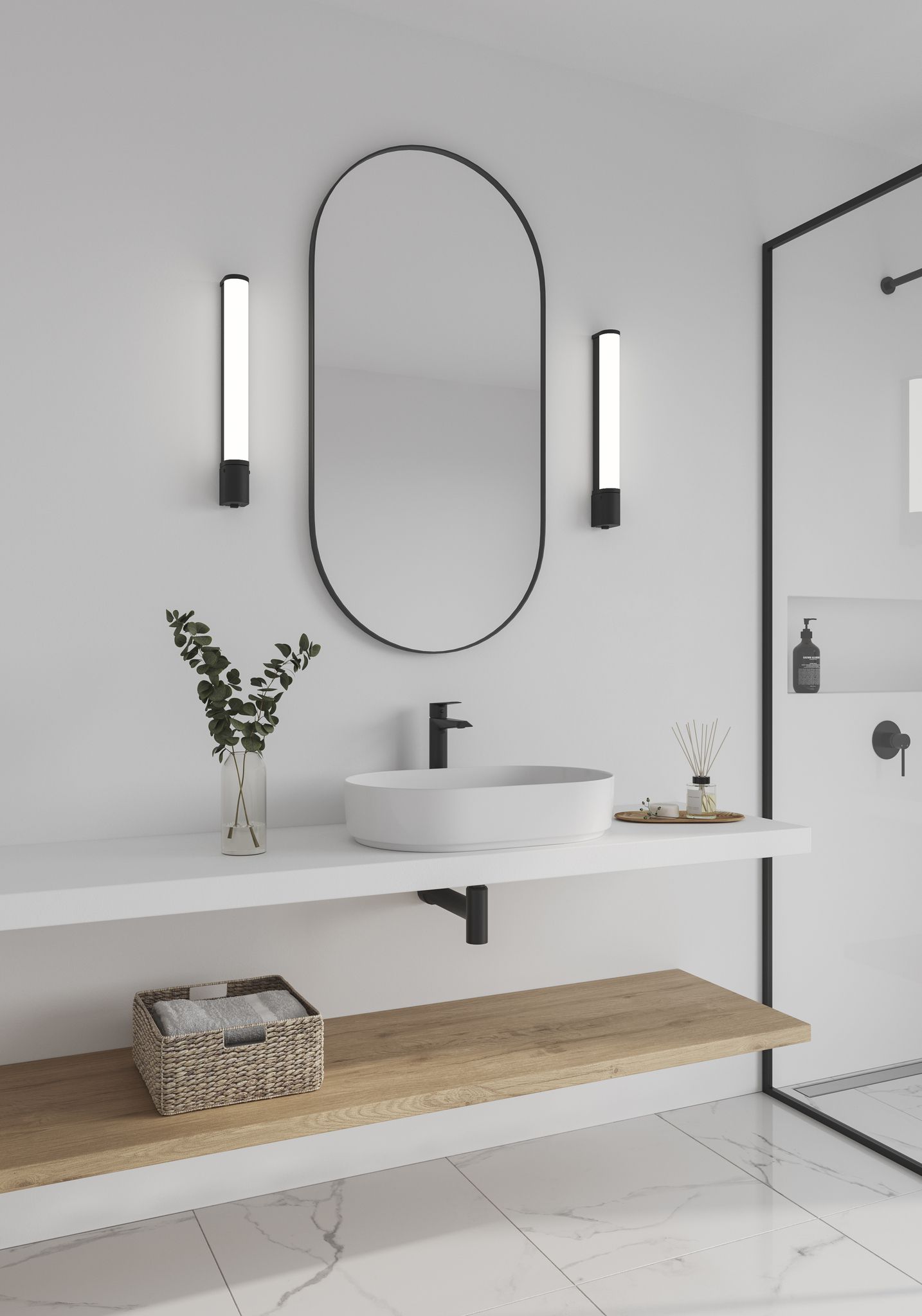 Malaika 49 Wandleuchte - LED Module, IP44, 230V