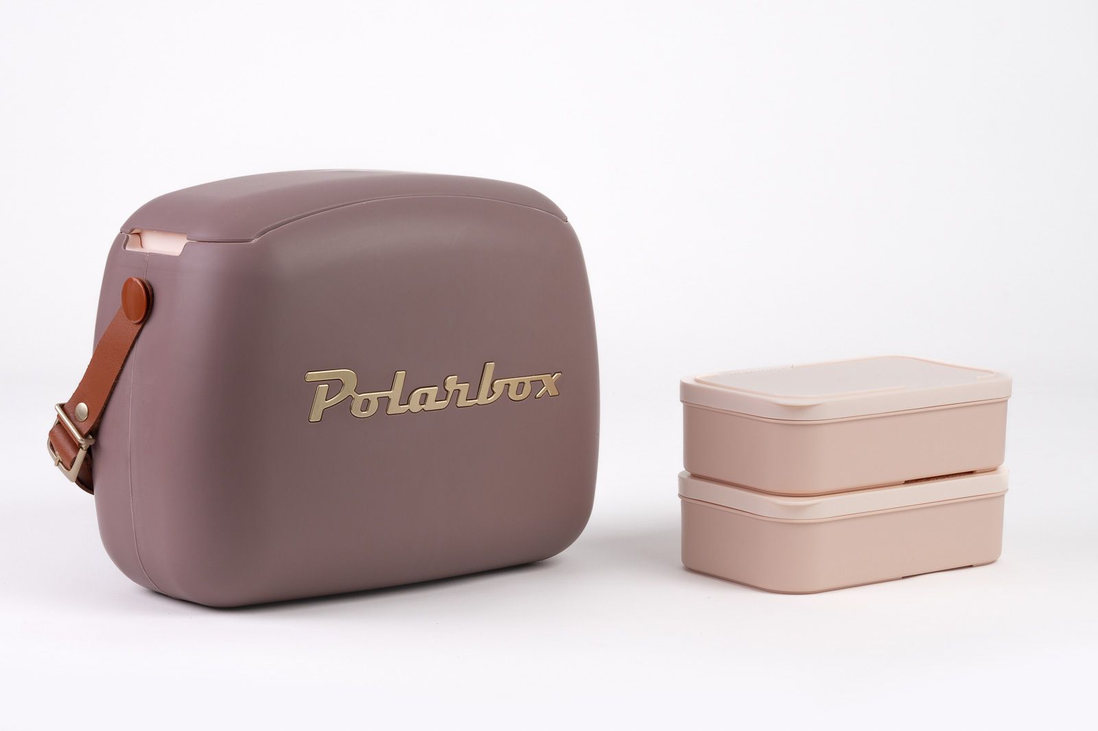 Polarbox CoolerBag flieder 6l inkl. 2 Frischhalte-Dosen 2x nude - Kühlbox, 6l, Vintage Design