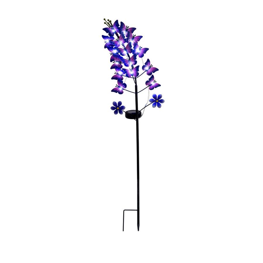 LED Solarleuchte VIOLA mit Erdspieß H: 76 cm - IP44, 0.09W, Kaltweiss