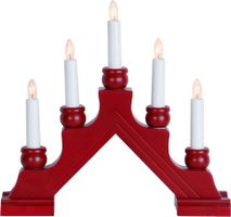 Kerzenleuchter Karin - IP20, Rot, Warmweiss