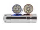 TITAN LED Taschenlampe, silber, 93x28mm, 9 LED's, exkl. 3xAAA Batterien - TITAN LED Taschenlampe, silber, 93x28mm, 9 LED's, exkl. 3xAAA Batterien