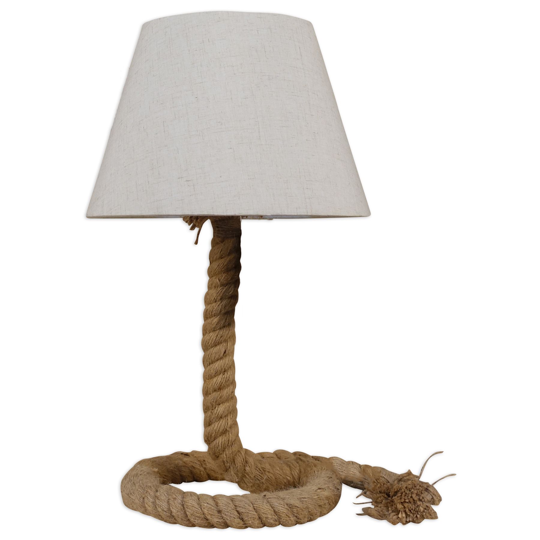 Tischleuchte mit Textilschirm Rope - E27, 40W, IP20