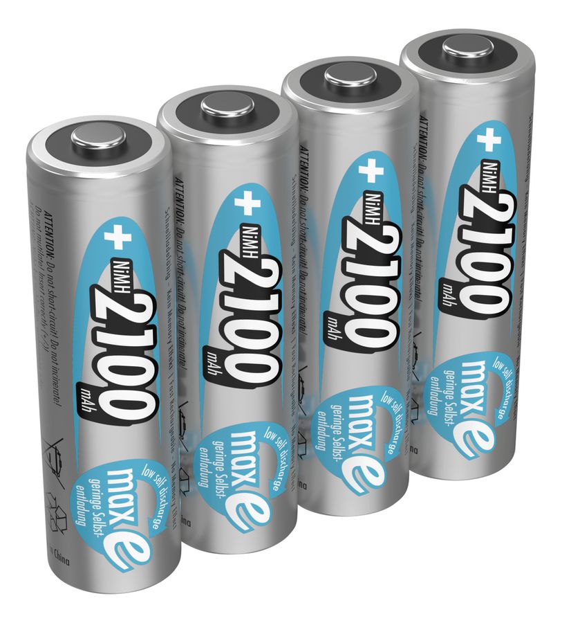 NiMH Akku Mignon AA 2100 mAh maxE - 4er Blister