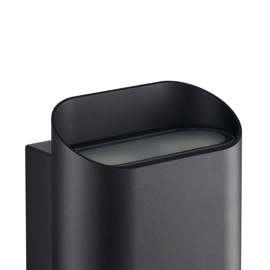 Wandleuchte Nico 22 Round Maxi  Schwarz - 15W, GU10, IP54