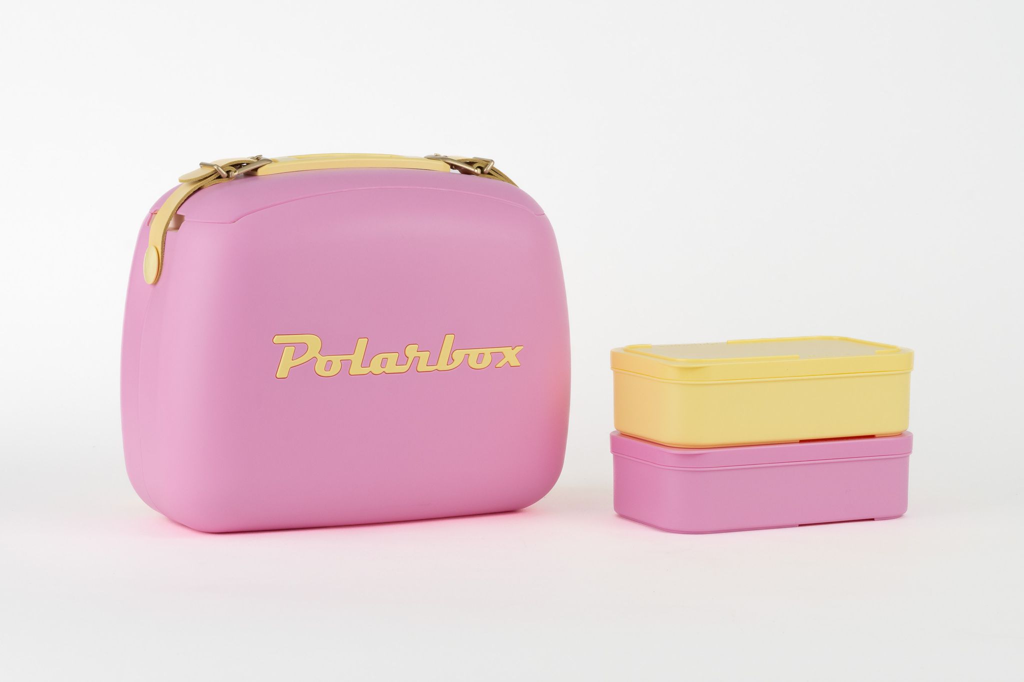 Polarbox CoolerBag bubblegum pink-cyan 6l inkl. 2 Frischhalte-Dosen bubblegum pink & gelb - Kühlbox, 6l, Vintage Design