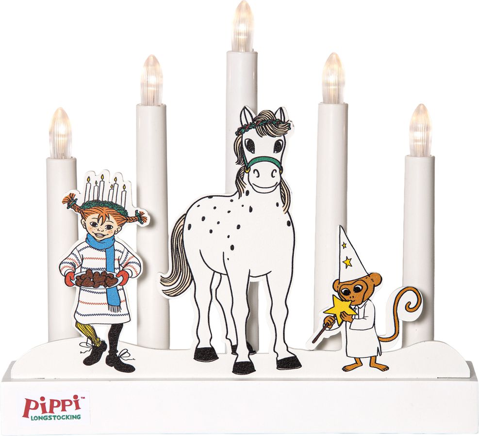 Kerzenleuchter PIPPI - Indoor, Weiss, 24.50cm Höhe
